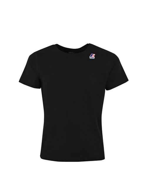 T-shirt in cotone con logo Black pure K-WAY | K 007JE0USY